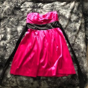 Pink Strapless Short Dress